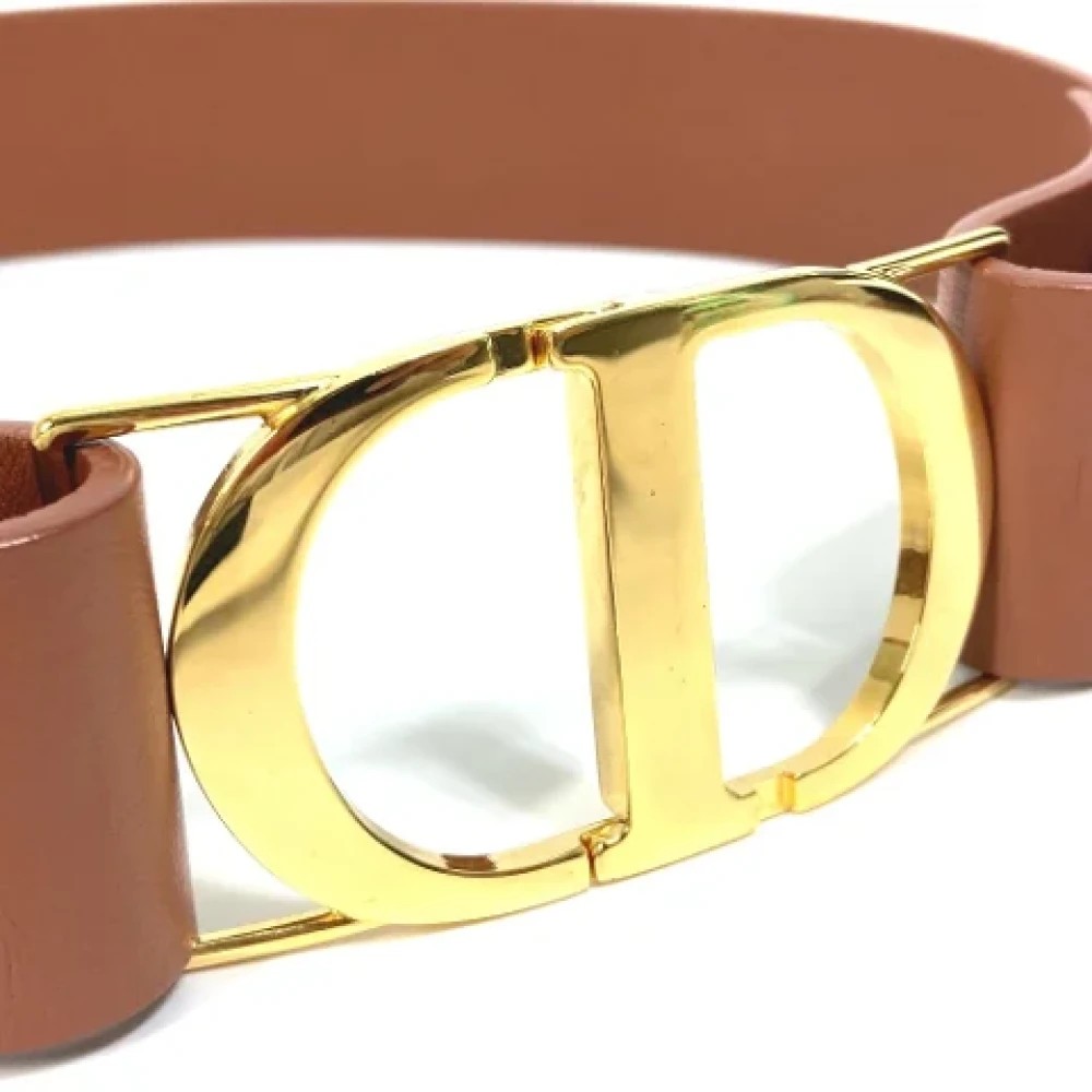 Dior Vintage Pre-owned Leather belts Brown Dames