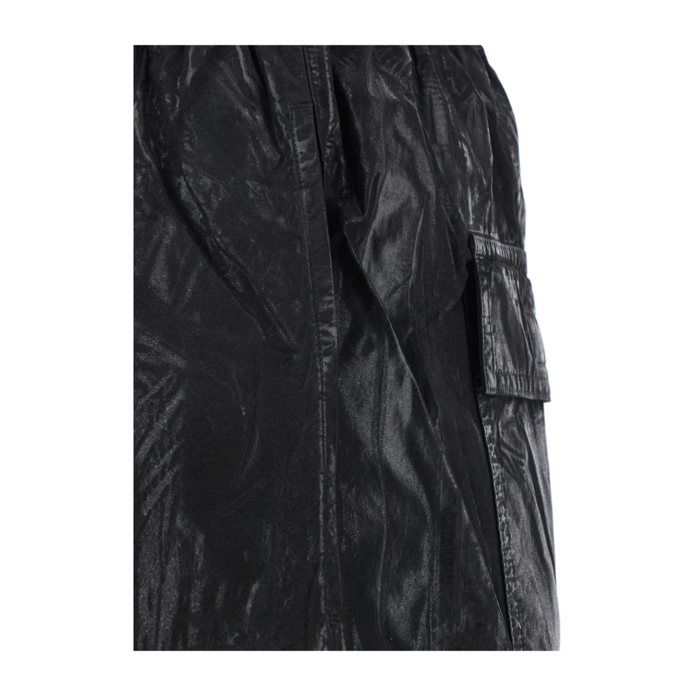 Rick Owens Zwarte Drop Crotch Trekkoordbroek Black Heren