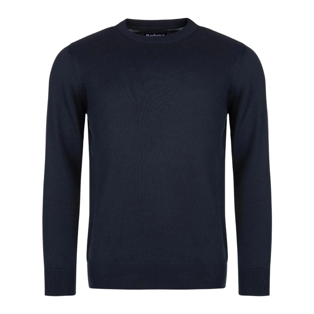 Barbour Mannelijk Blauw Truien & Vesten Heren, S, Katoen, Pima Cotton Jumper Met Ronde Hals