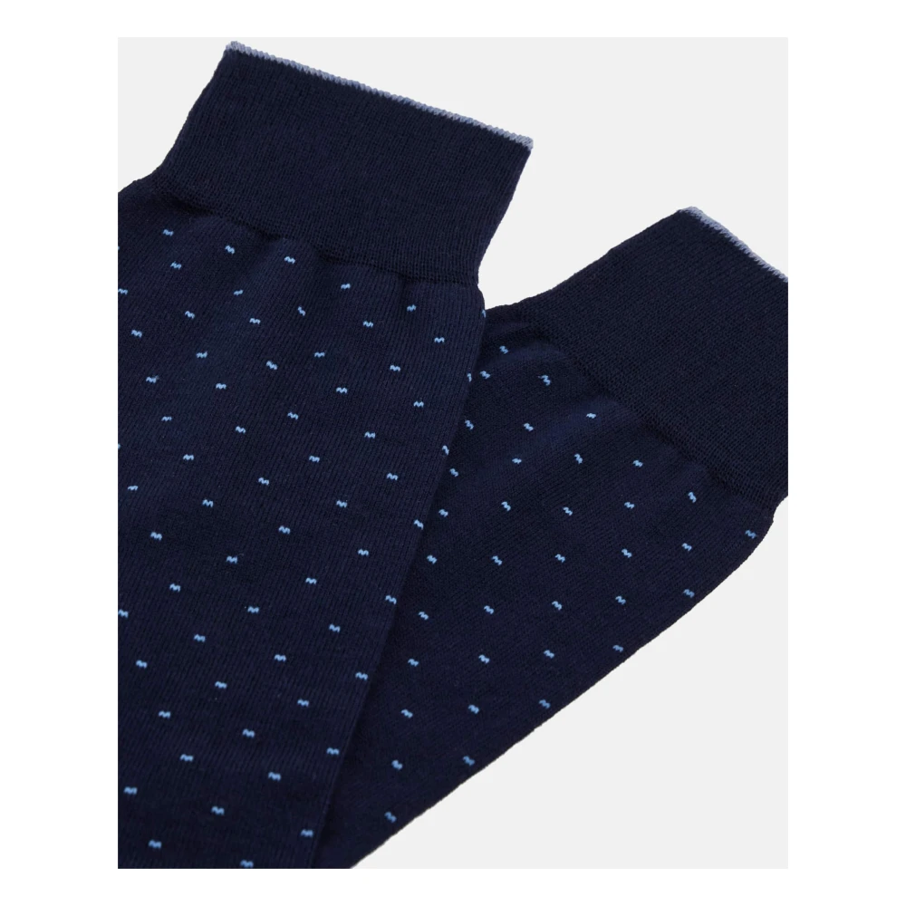 Boggi Milano Pinpoint katoenen sokken Blue Heren