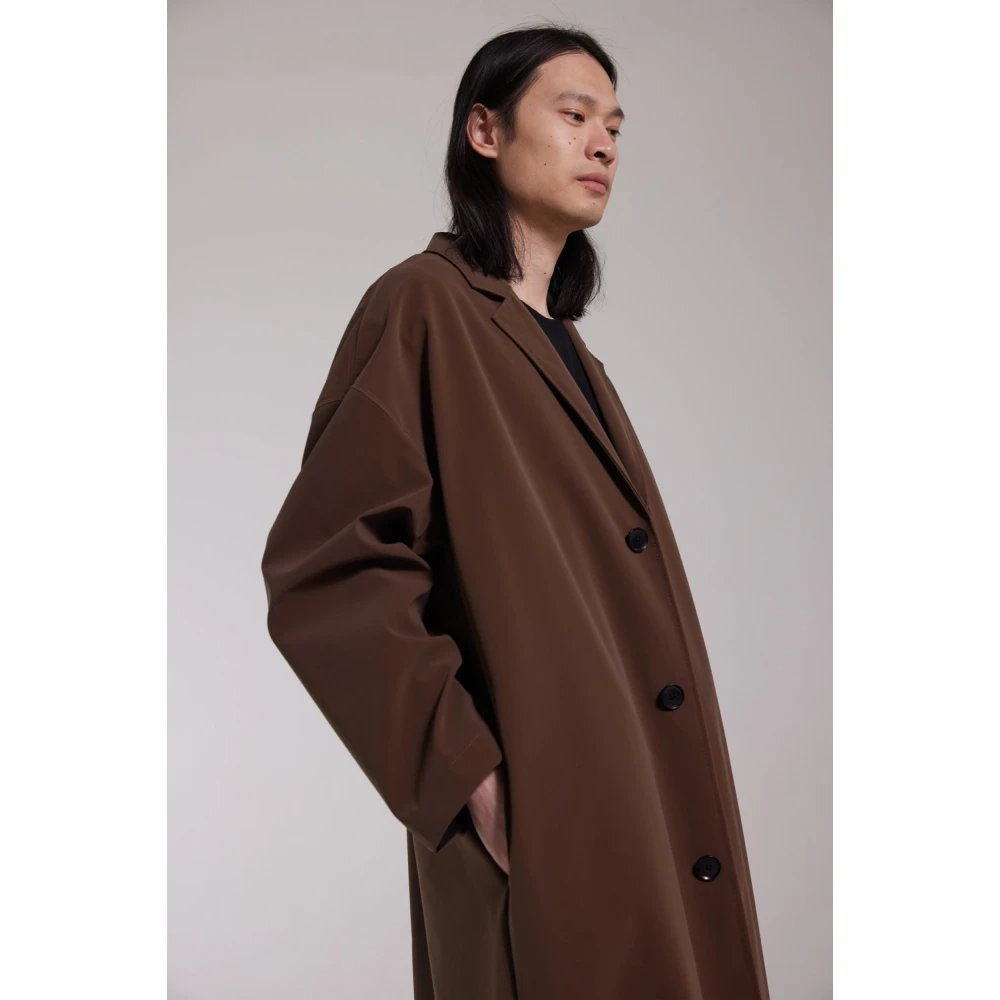 Stutterheim Mat Waterdichte Lange Regenjas Brown Heren