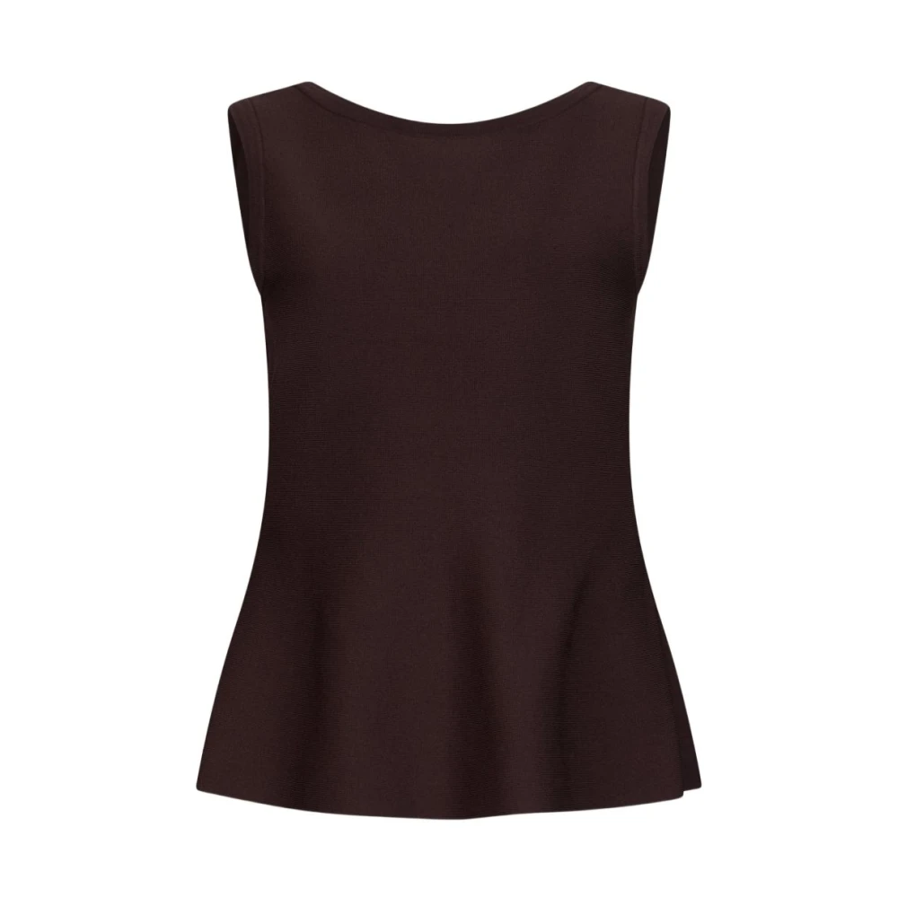 Liu Jo Vrouw Bruin Tops Dames, L, Nylon, Top Met Cut-Out Detail