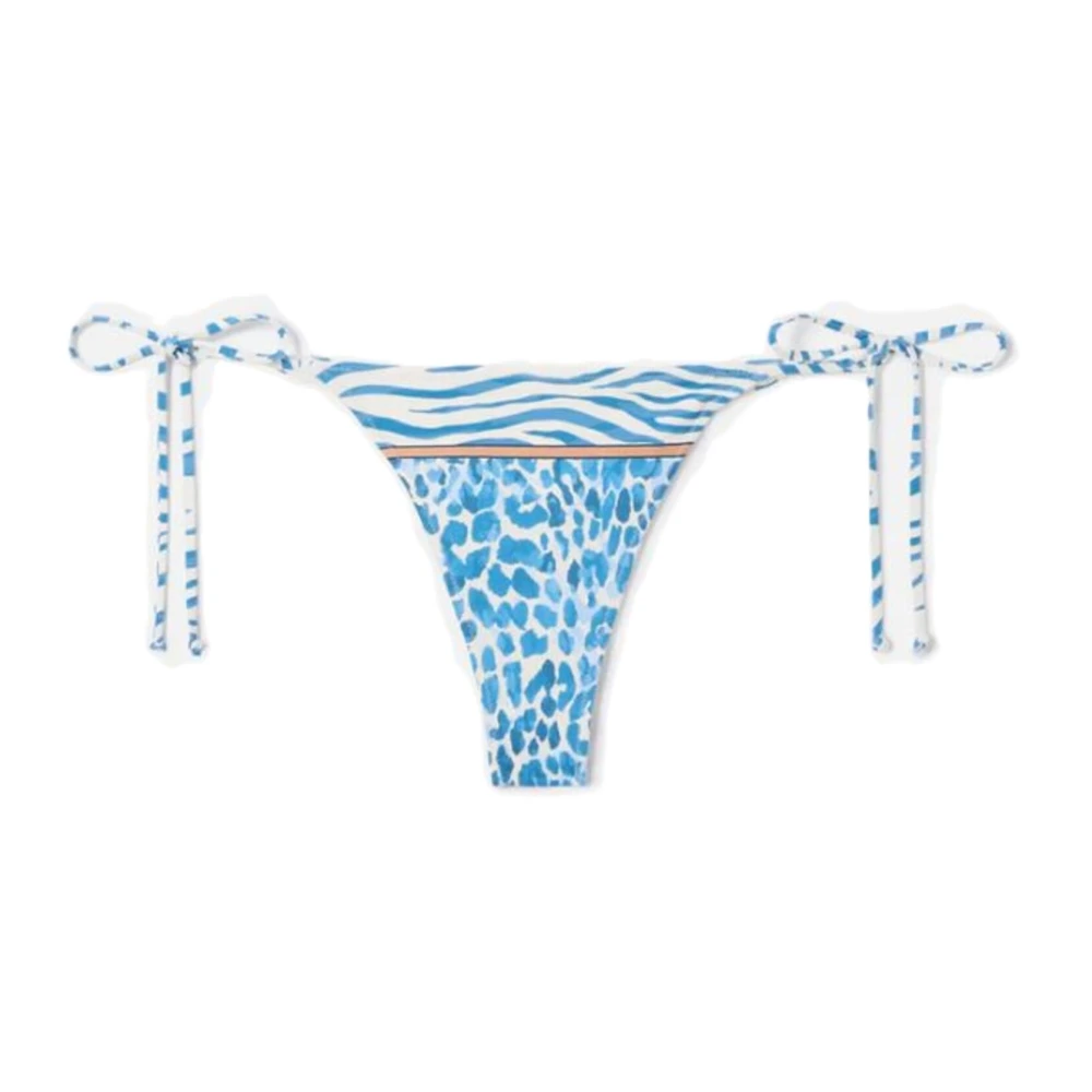 Mc2 Saint Barth Women's Blue Bikinis, S, Marielle Cheeky Bottom