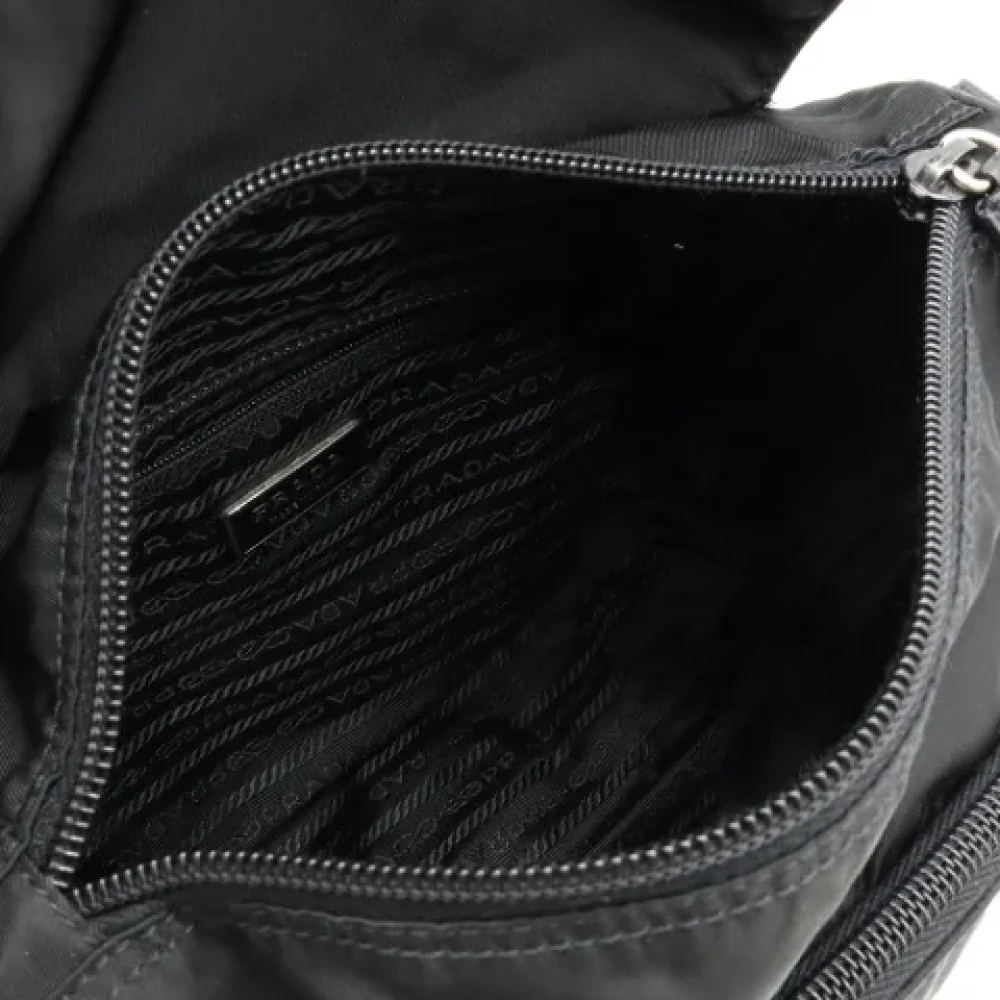 Prada Vintage Pre-owned Leather shoulder-bags Black Dames