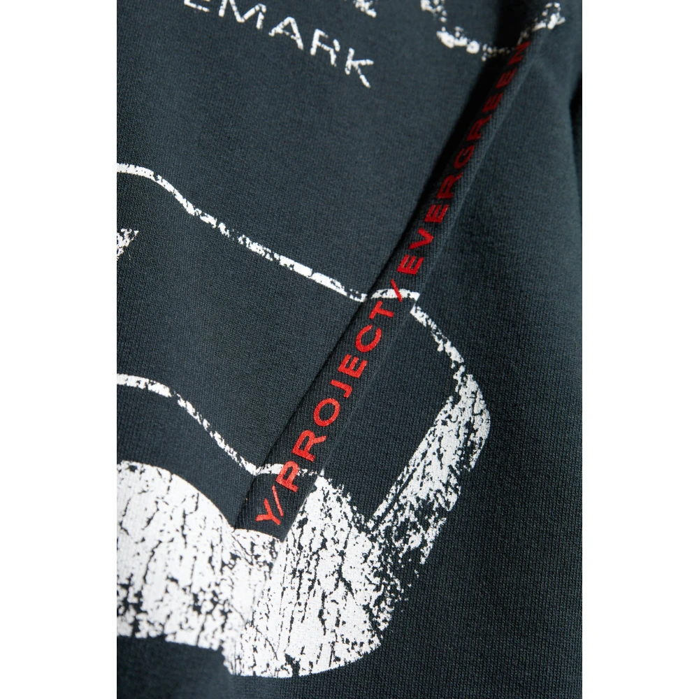 Y Project Gedrukte sweatshirt Gray Heren