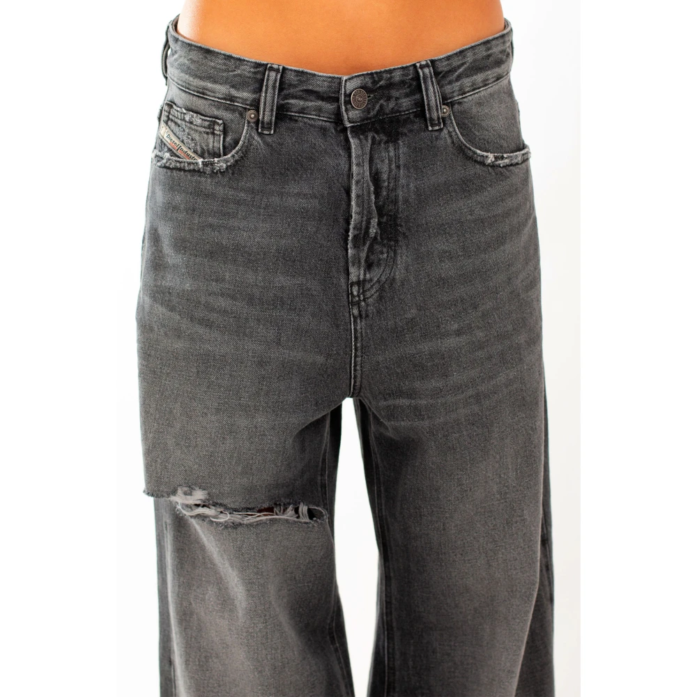 Diesel Ripped Relaxed Jeans 1996 Style Gray Dames