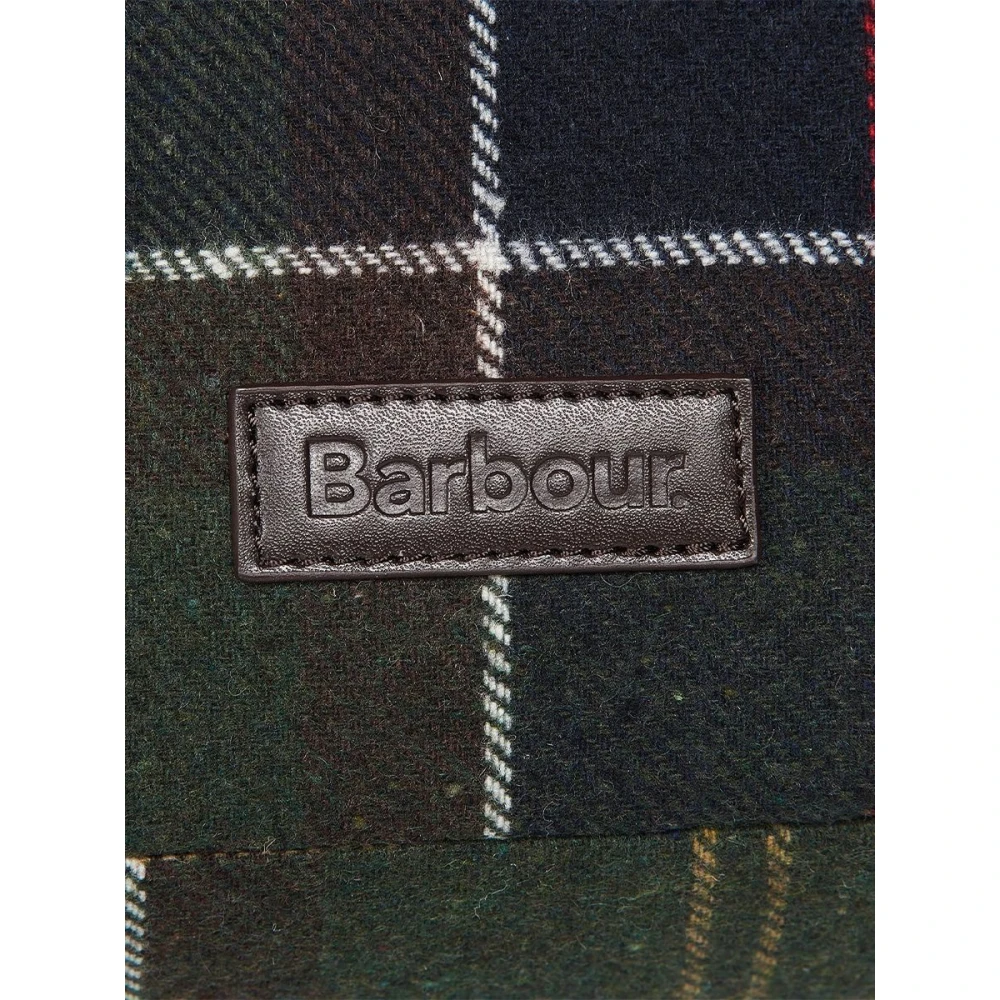 Barbour Klassieke Tartan Rugzak met Lederen Applicatie Green Dames