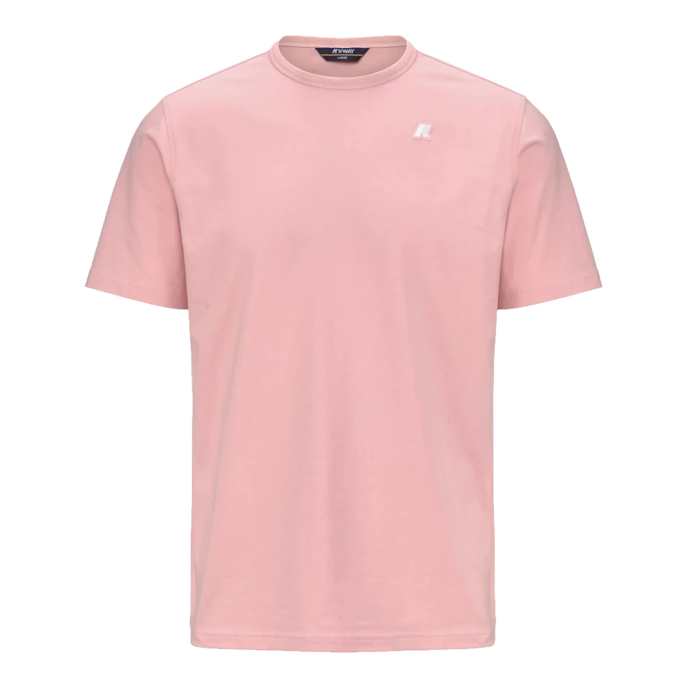 K-way Heren Stretch Katoen Jersey T-shirt Pink Heren
