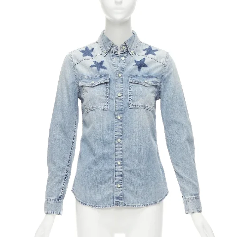 Givenchy Pre-owned Denim tops Blue Dames