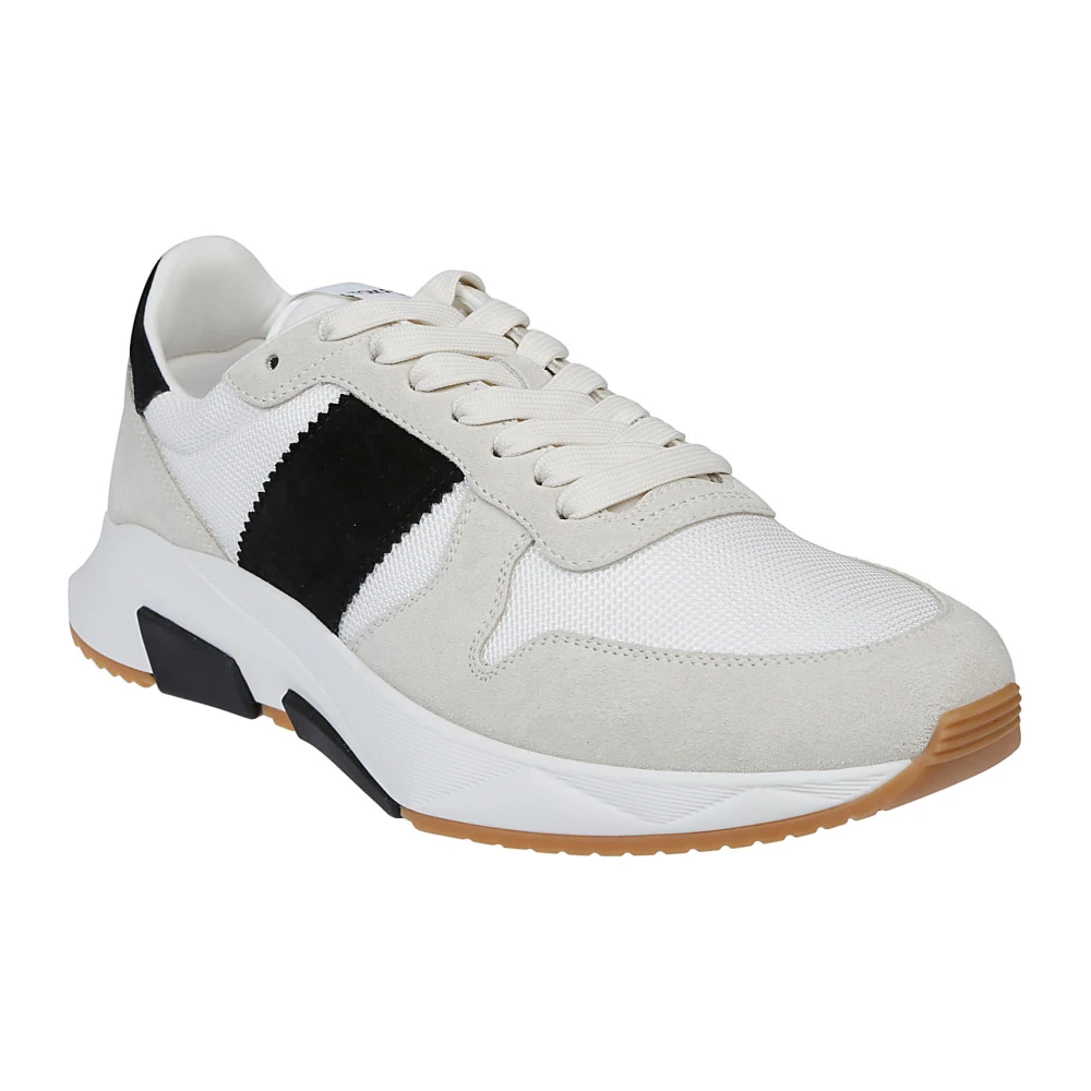 Tom Ford Marble Black White Jagga Low Top Sneakers White Heren