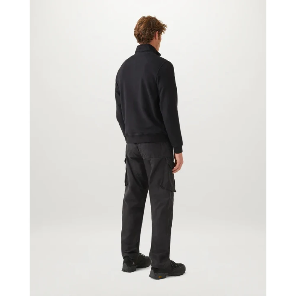 Belstaff Sweatshirt met hoge kraag en kwart rits Black Heren