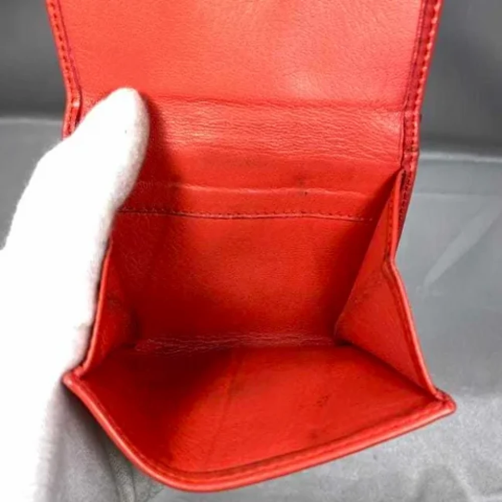 Loewe Pre-owned Leather wallets Red Dames