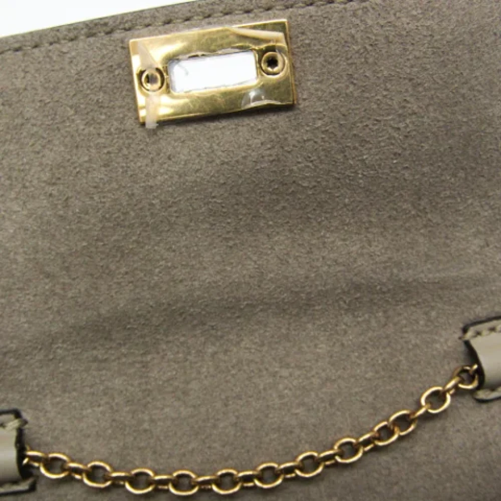 Salvatore Ferragamo Pre-owned Leather shoulder-bags Beige Dames
