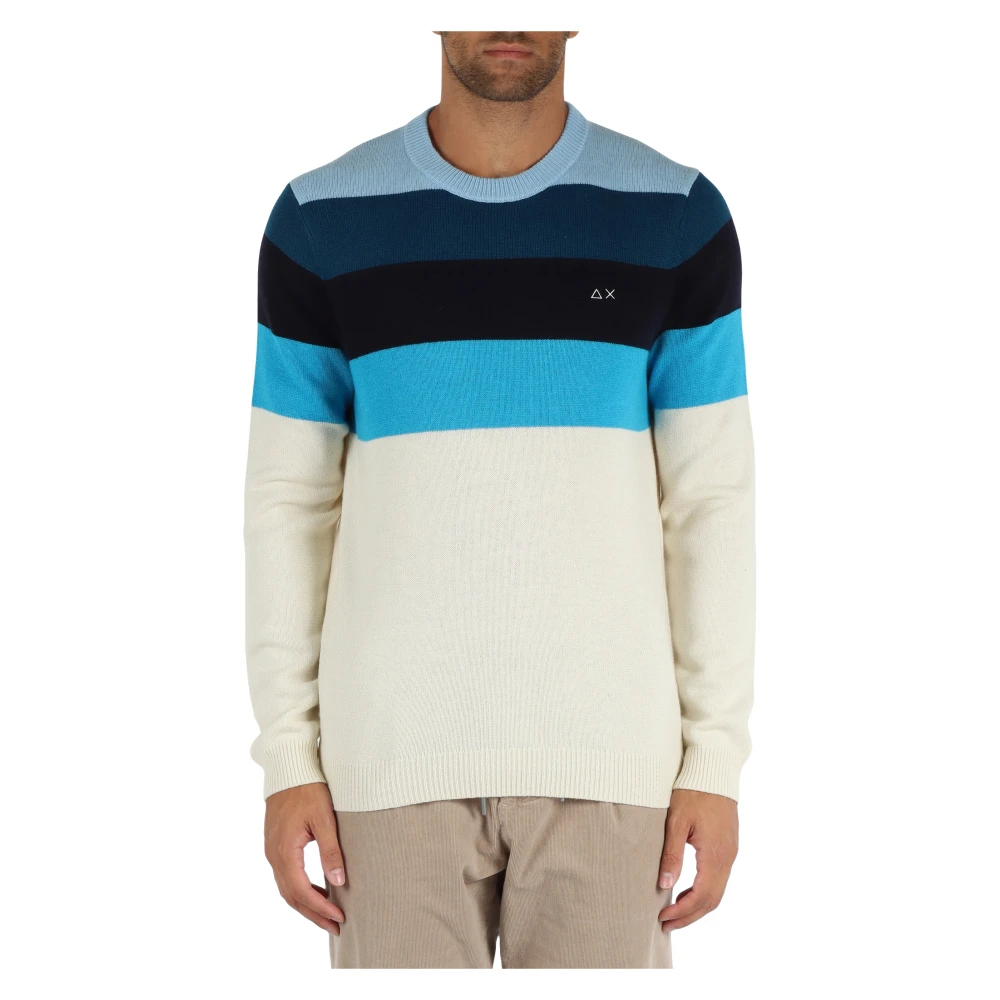 Sun68 Merino Cashmere Crewneck Sweater Multicolor Heren