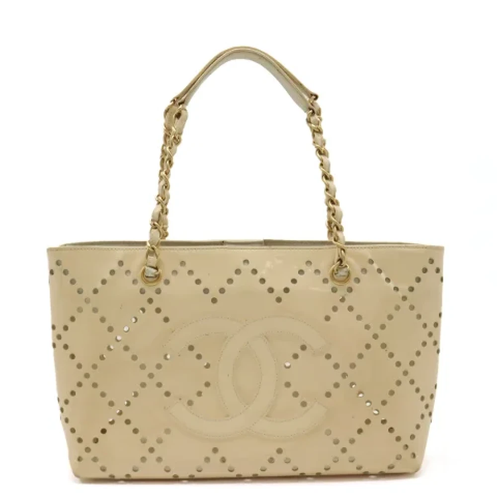 Chanel Vintage Pre-owned Laeder chanel-vskor Beige, Dam