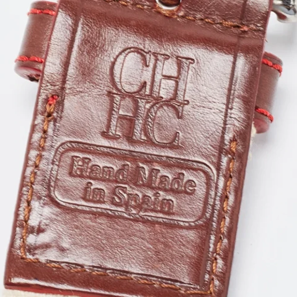 Carolina Herrera Pre-owned Leather belts Red Dames