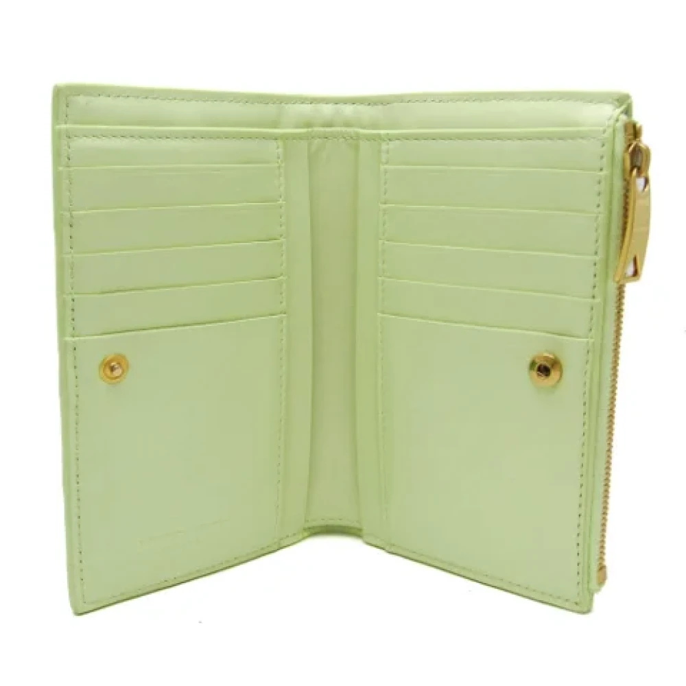 Bottega Veneta Vintage Pre-owned Leather wallets Green Dames