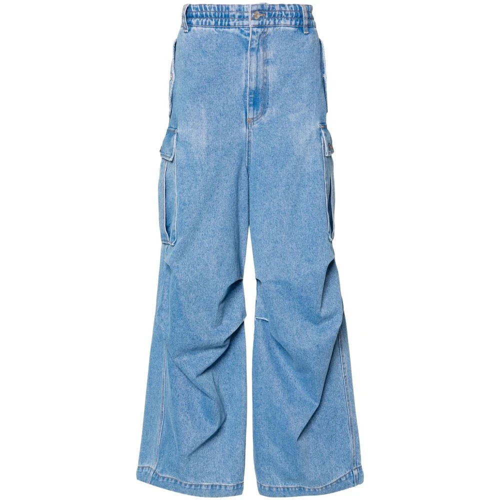 Marni Denim Cargo Broek met Elastische Tailleband Blue Heren