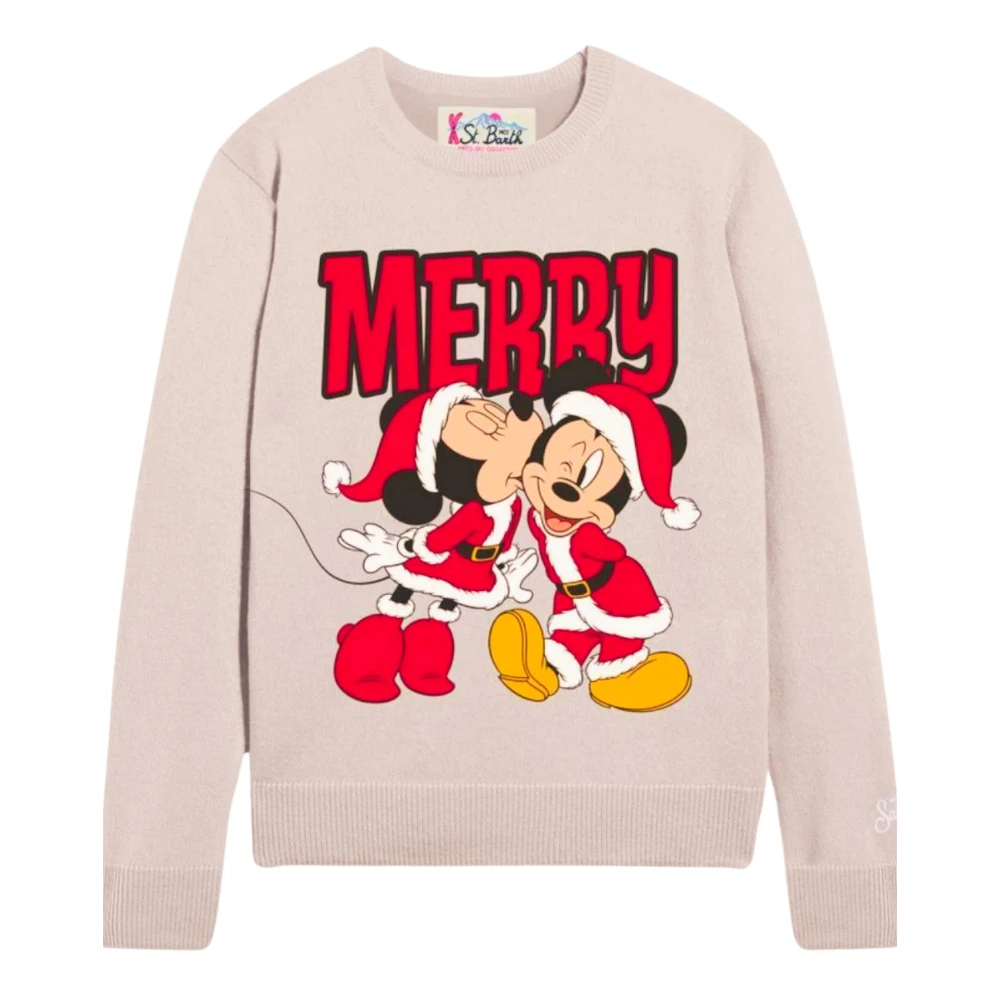 MC2 Saint Barth Mickey Minnie Sweater Crème Multicolor Beige Dames