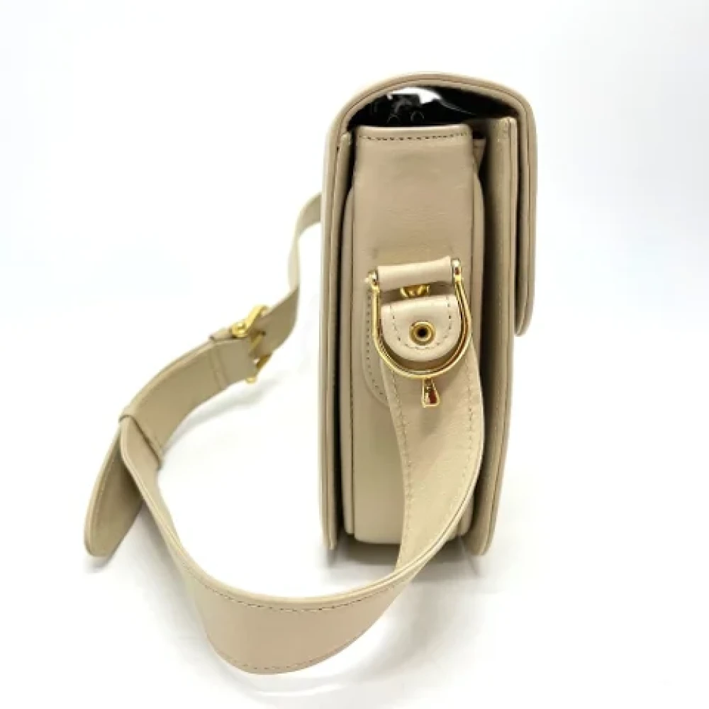 Celine Vintage Pre-owned Leather celine-bags Beige Dames