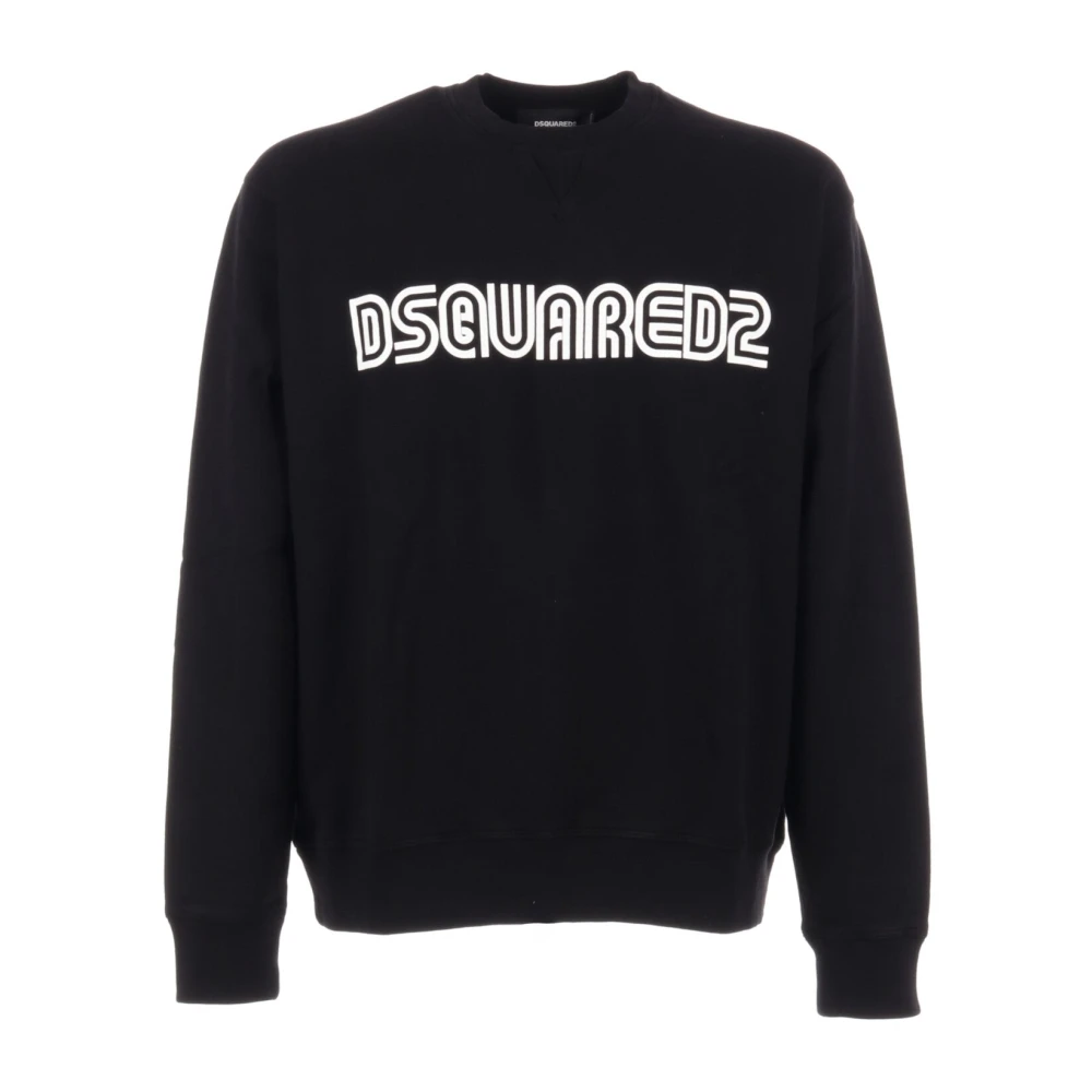 Dsquared2 Men's Black Cotton Sweatshirt - Sweatshirts - S - Sweatshirts & Hoodies