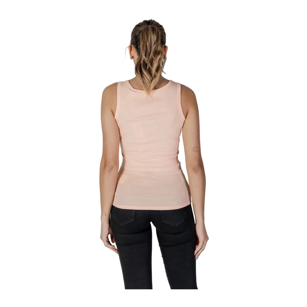 Guess Roze Mouwloze Tanktop met Print Pink Dames