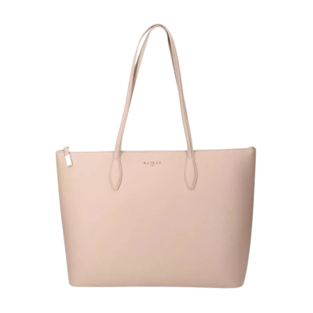Gaëlle Paris Women's Brown Eco Leather Metal Logo Shopper