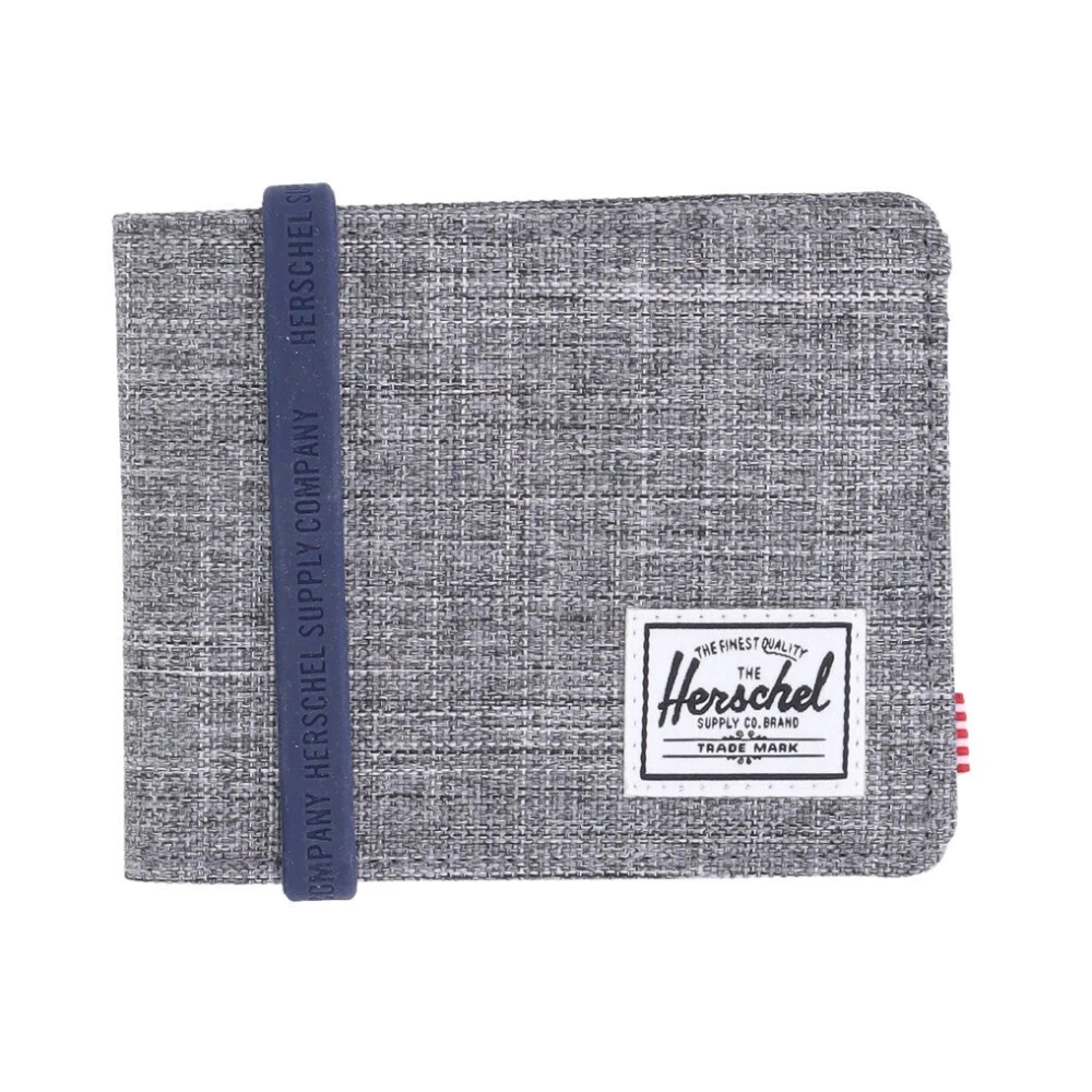 Herschel Men's Gray Wallets & Cardholders, One Size, Raven Crosshatch Rfid Book Wallet
