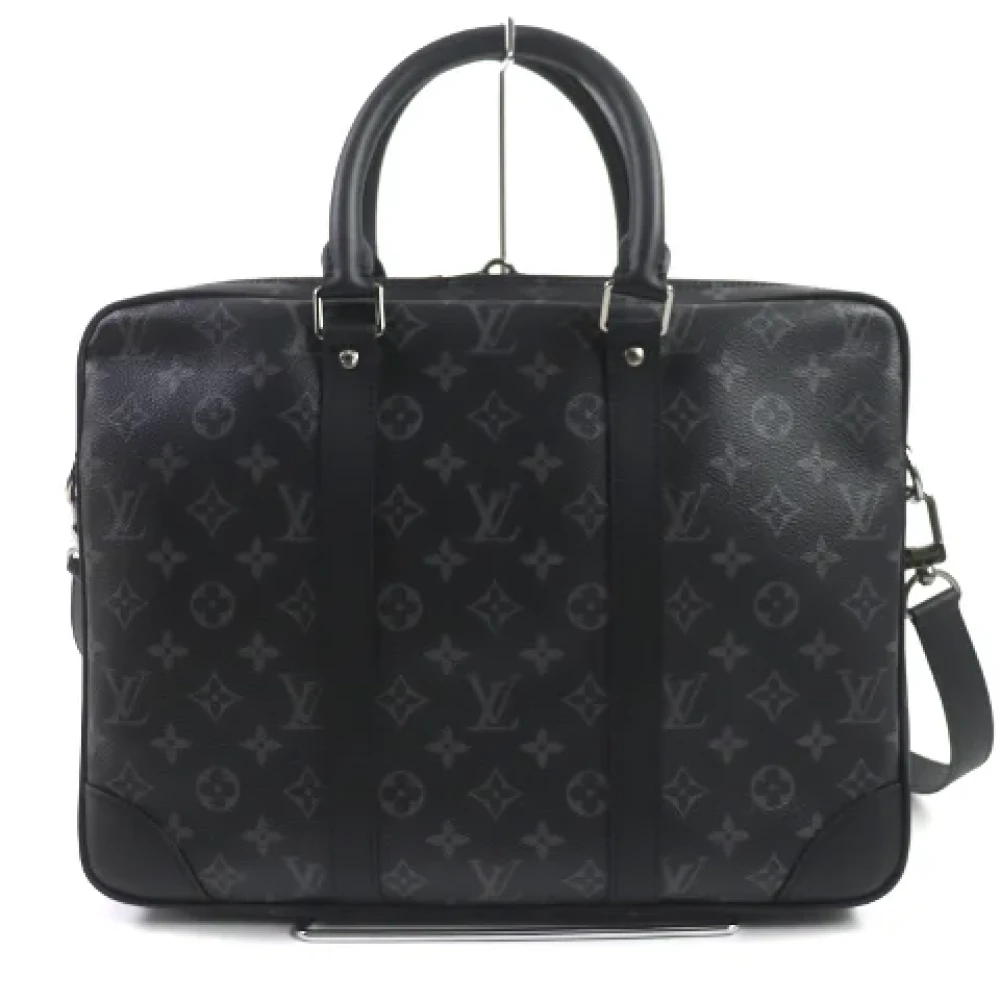 Louis Vuitton Vintage Pre-owned Canvas briefcases Black Dames