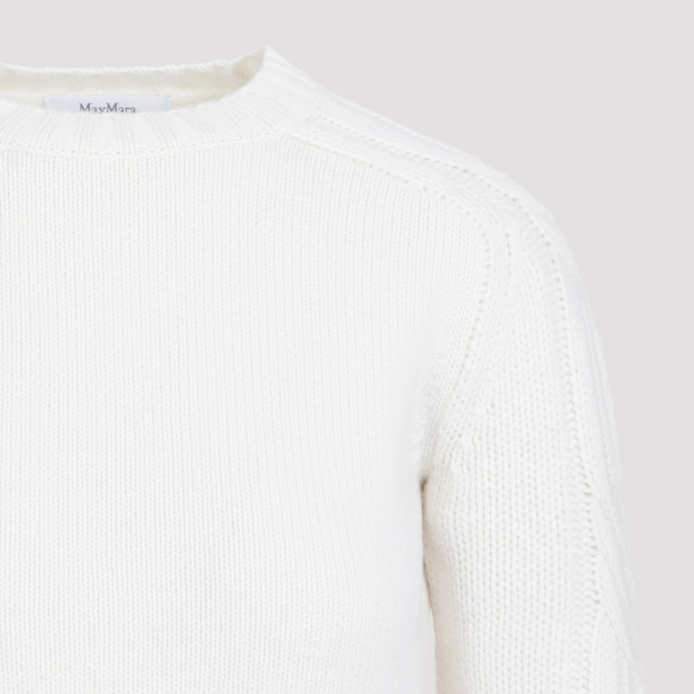 Max Mara Witte Cashmere Pullover Sweater White Dames
