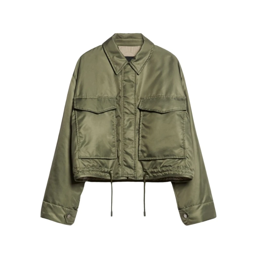 Max Mara Weekend Korte anti-druppel gewatteerde jas Green Dames