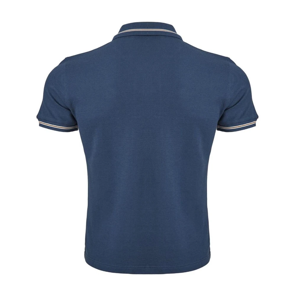 Corneliani Blauw Katoenen Poloshirt Blue Heren