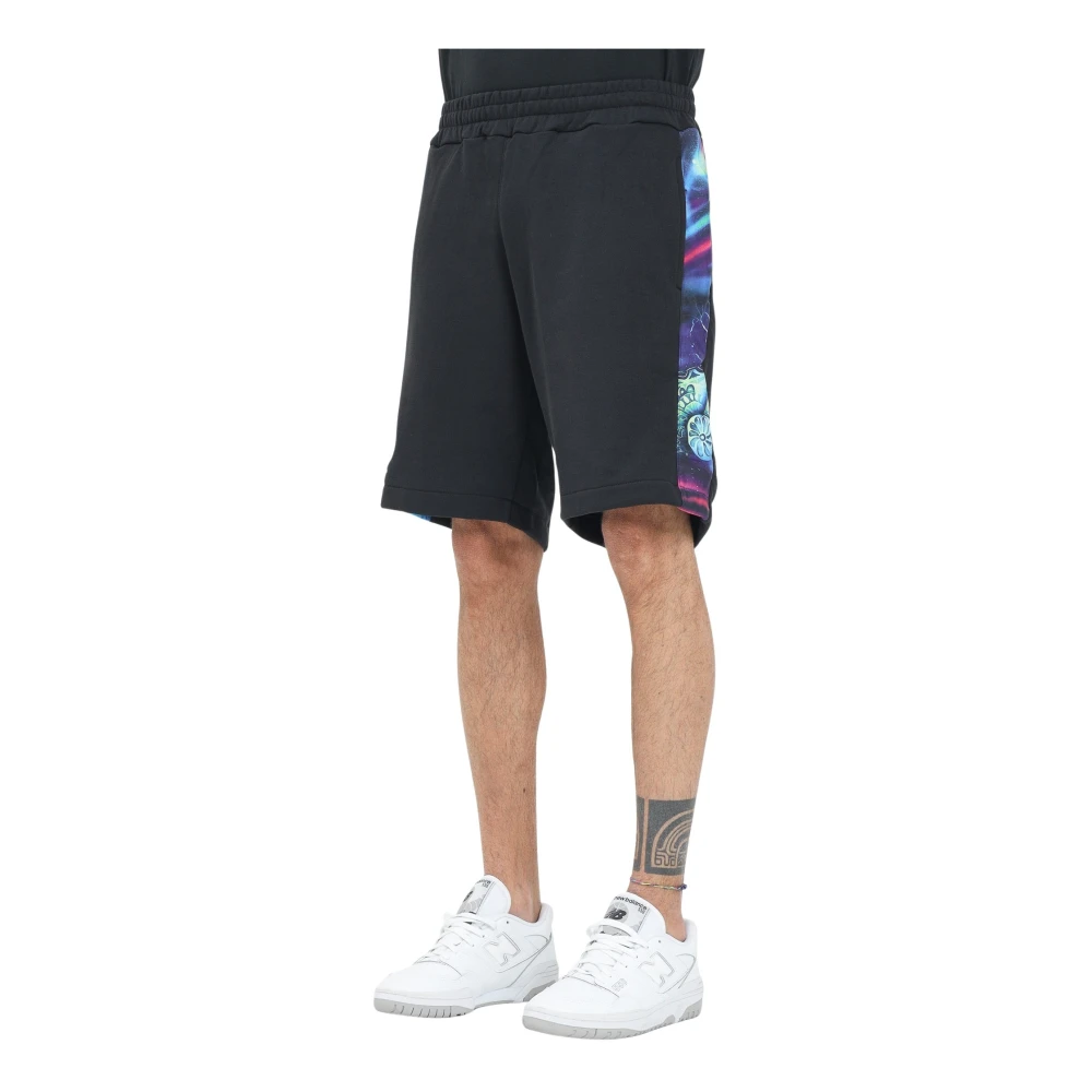 Australian Zwarte sportieve shorts met contrastbanden Black Heren