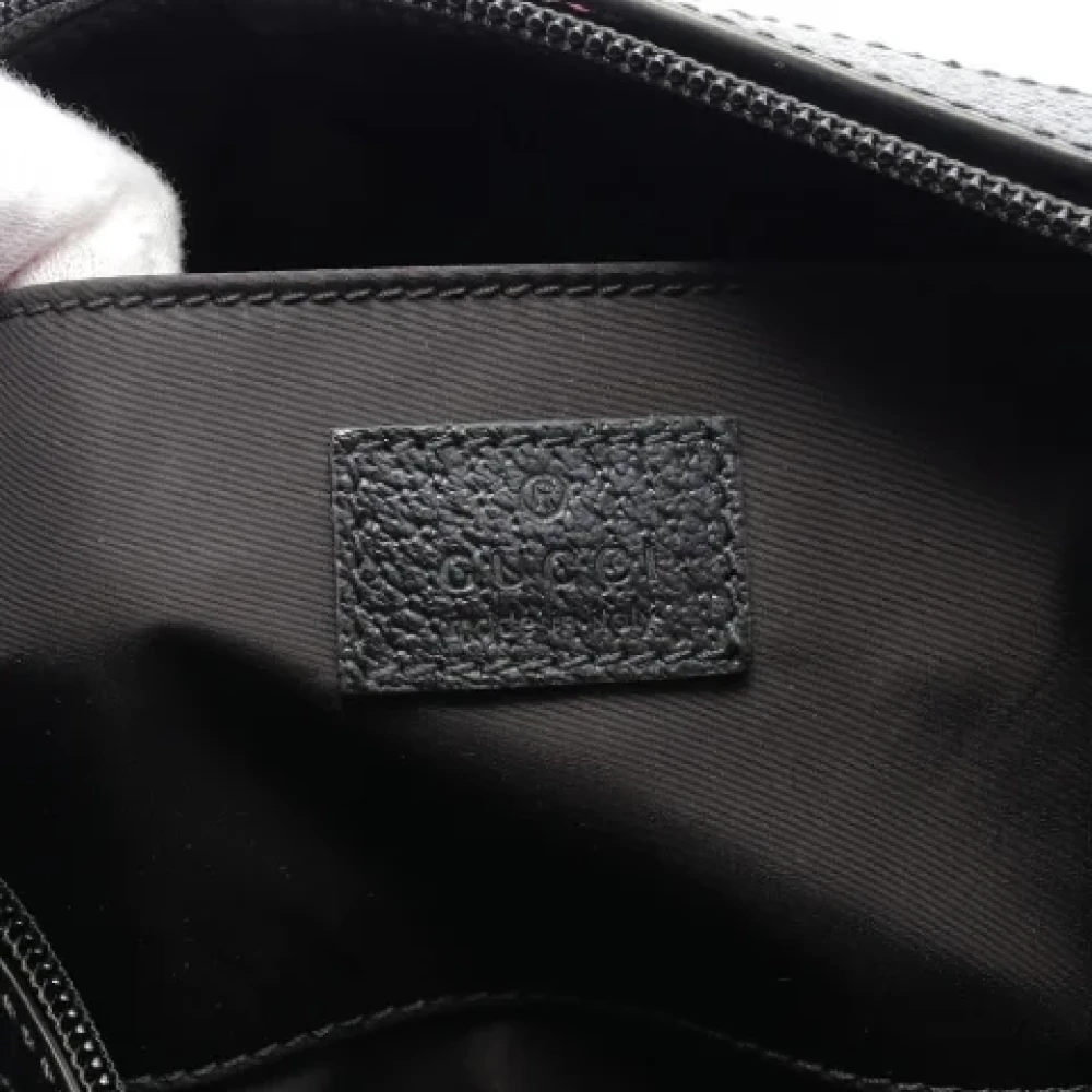 Gucci Vintage Pre-owned Leather gucci-bags Black Heren