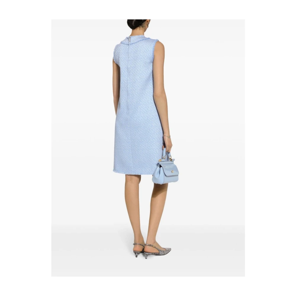 Dolce & Gabbana Paarse Jurk Aw24 Damesmode Blue Dames