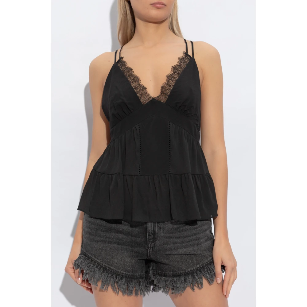 AllSaints Top Rowen Black Dames