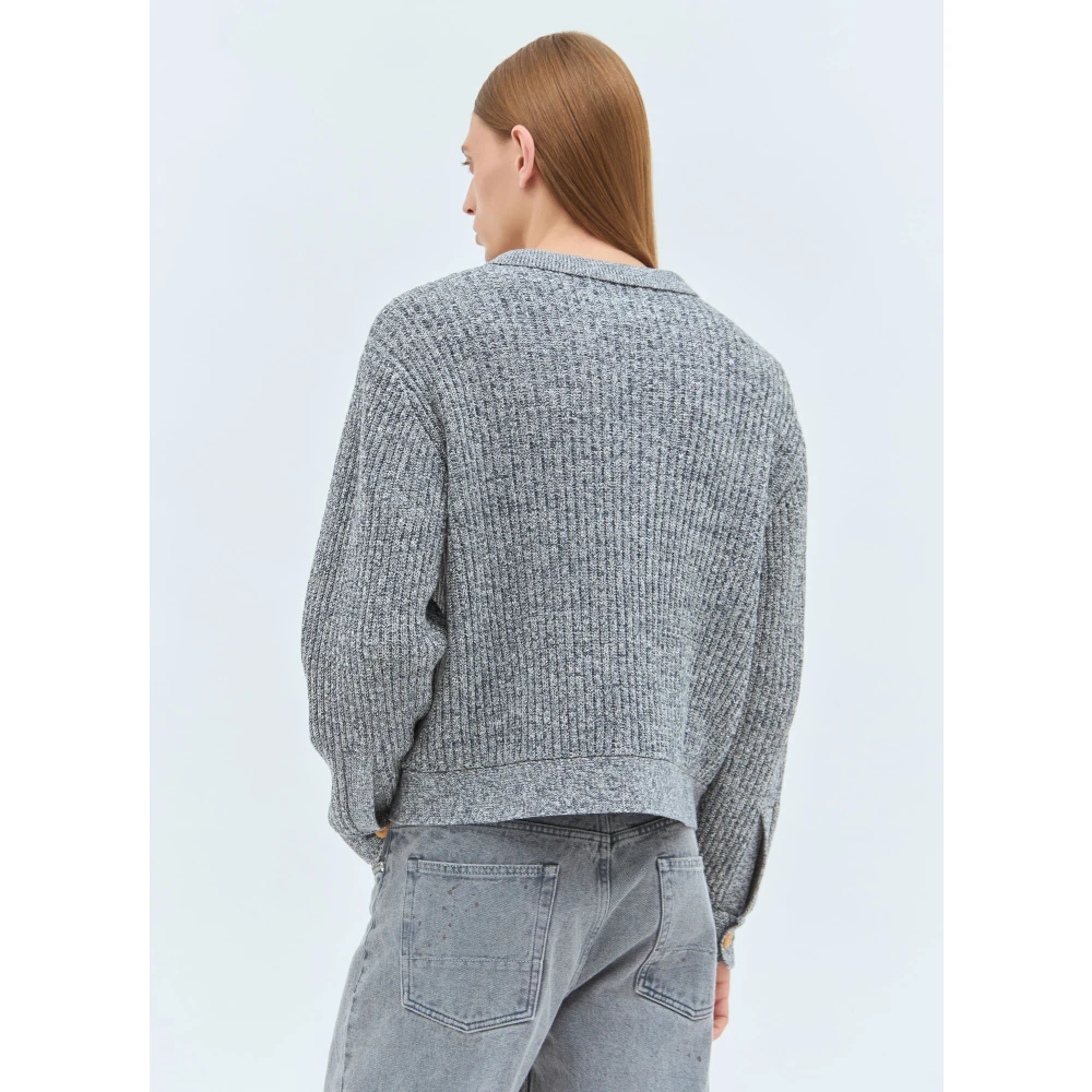 Brain Dead Gebreide Katoenen Vest Gray Heren