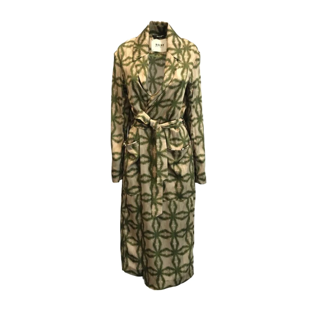 Bazar deluxe Etnische Viscose Stretch Jas Kameel Groen Green Dames