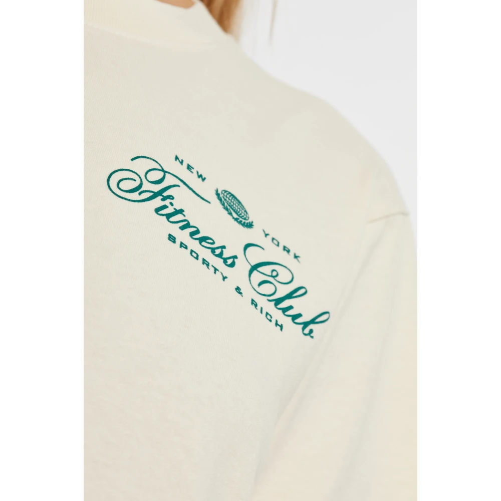 Sporty & Rich T-shirt uit de Wall Street collectie Beige Unisex