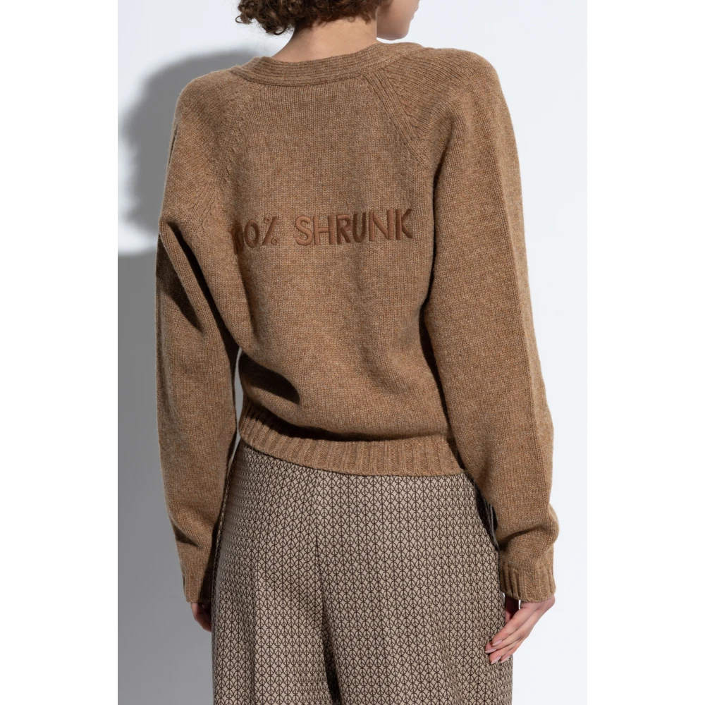 Moschino Wollen Vest Brown Dames