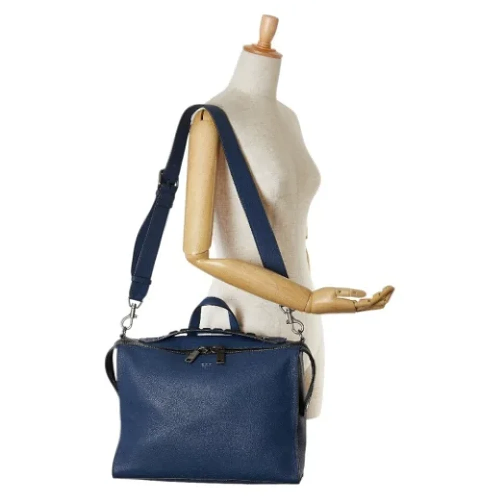 Fendi Vintage Pre-owned Leather shoulder-bags Blue Heren