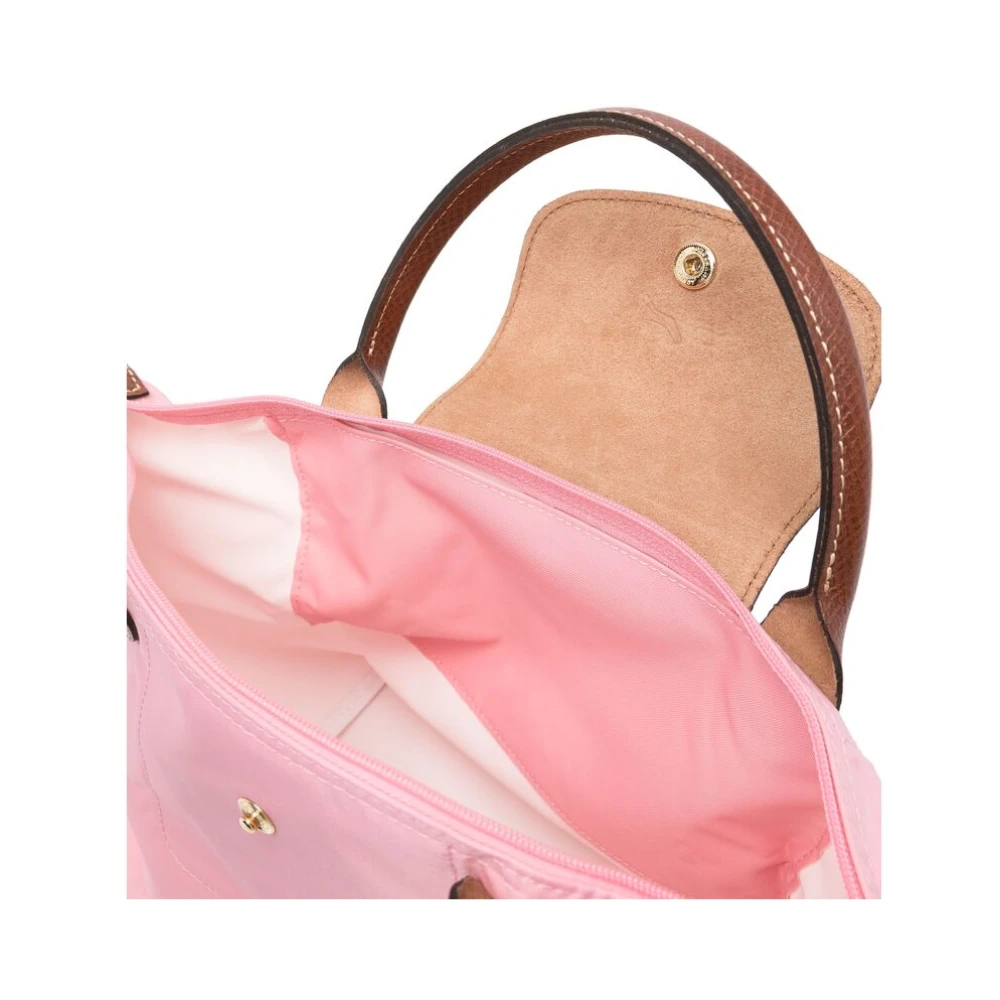 Longchamp Roze Canvas Overslag Handtas Pink Dames