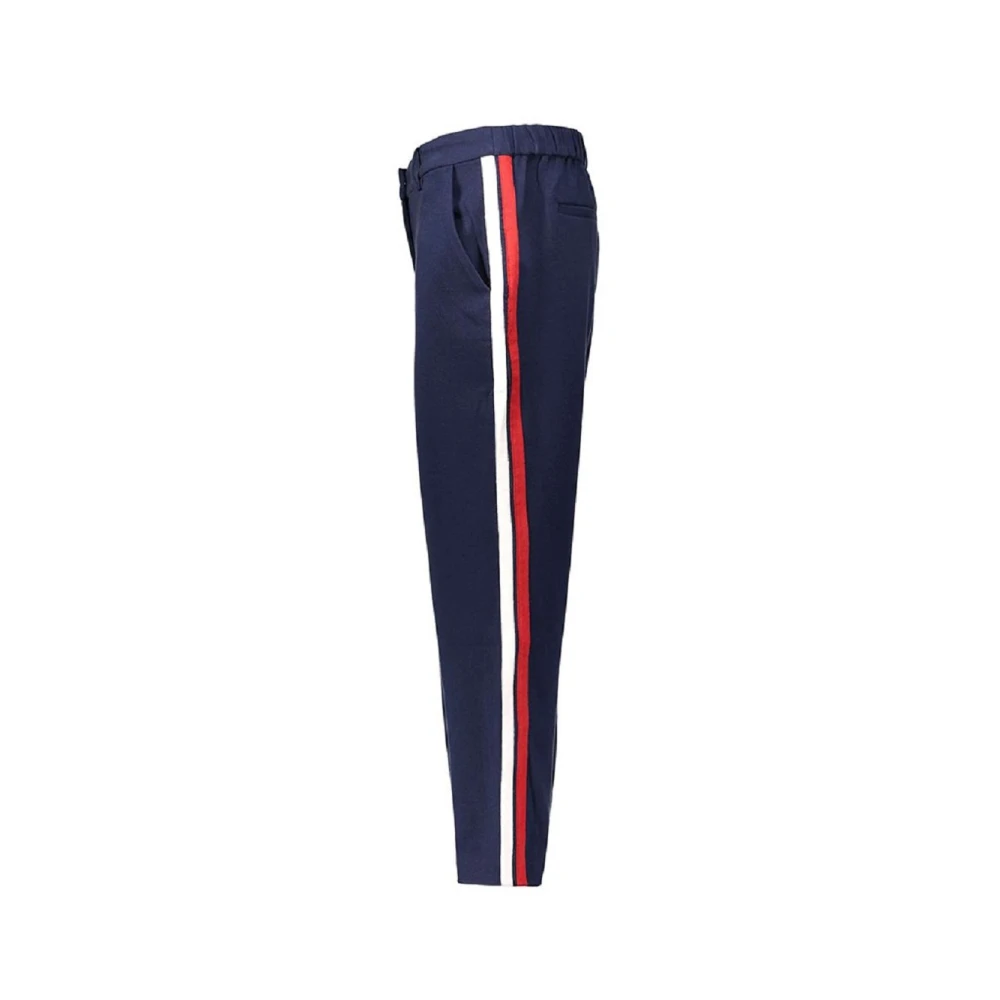 Tommy Jeans Zwarte Slim Fit Broek met Zijstrepen Black Dames