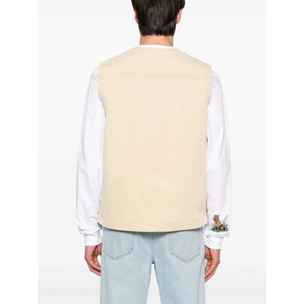Carhartt WIP Waterafstotend Vest met 3D-zakken Beige Heren
