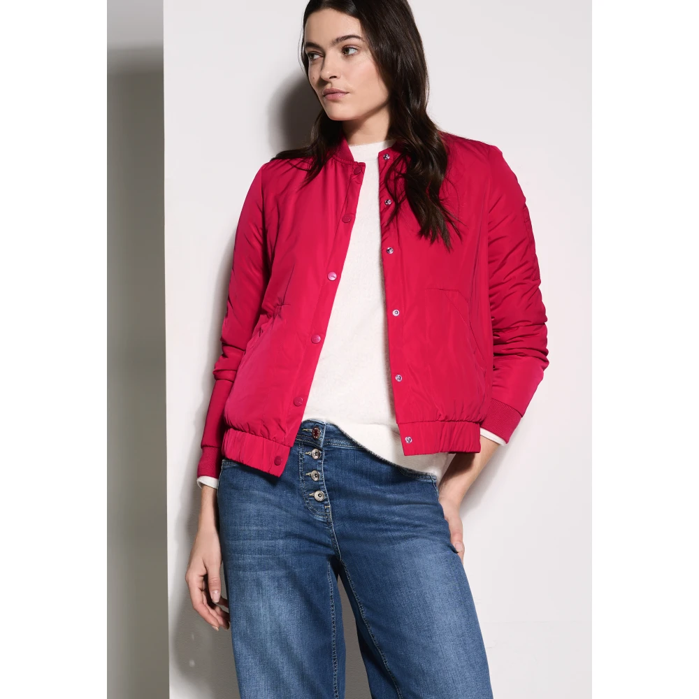 cecil Moderne jack met opstaande kraag en knoopsluiting Red Dames