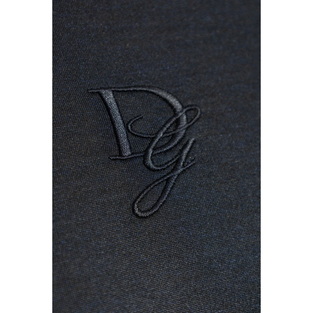 Dolce & Gabbana T-shirt met geborduurd logo Blue Heren