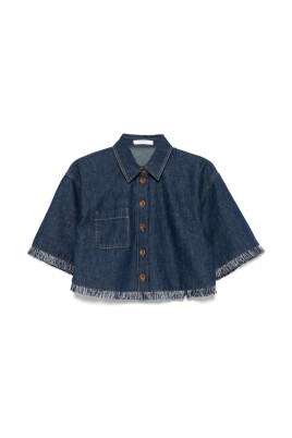 chemise-en-denim-indigo-avec-bords-effiloches