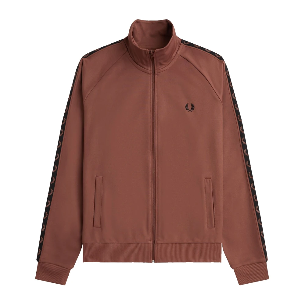 Fred Perry Contrast Tape Track Jas Brown Heren