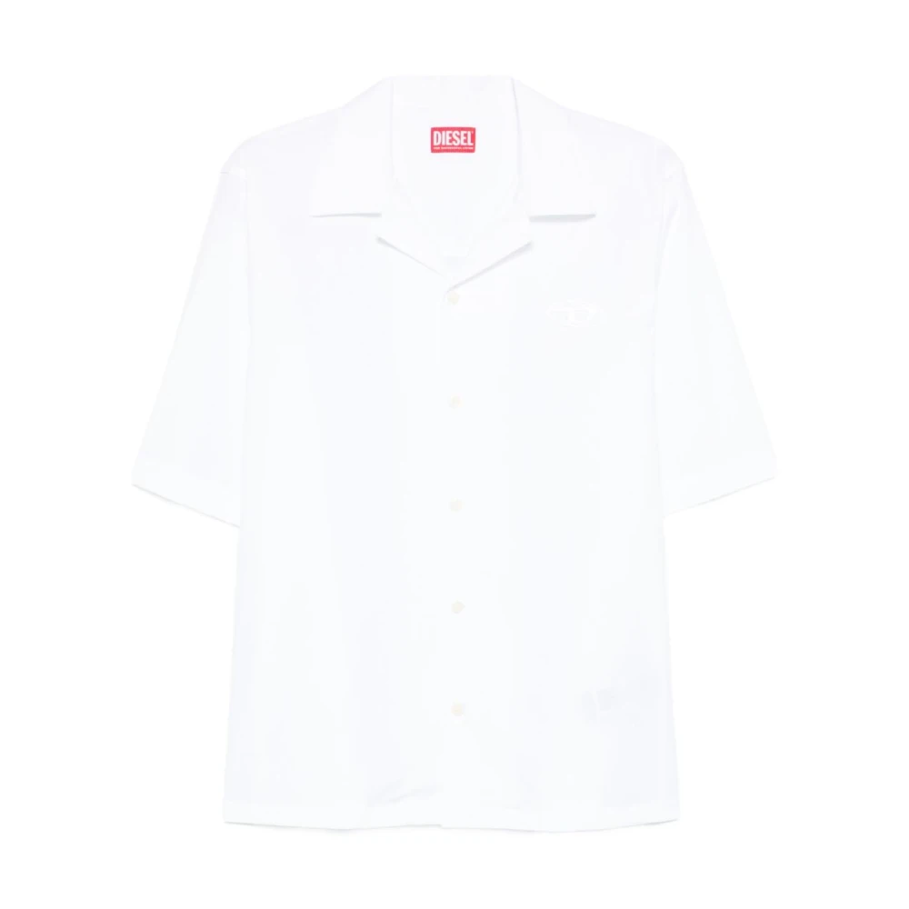 Diesel Hombre Blanco - Camisas De Manga Corta- Shirts - L- Camisas De Manga Corta