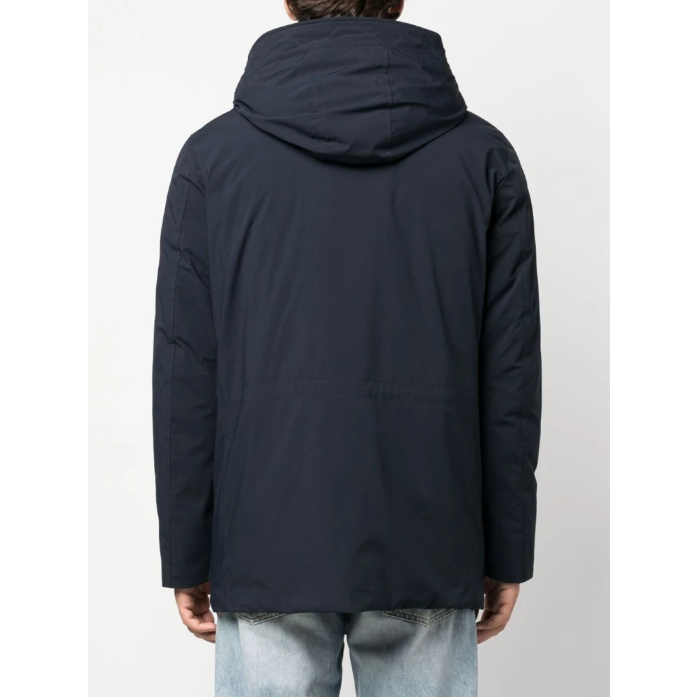 Woolrich Blauwe Arctic Melton Jas Blue Heren